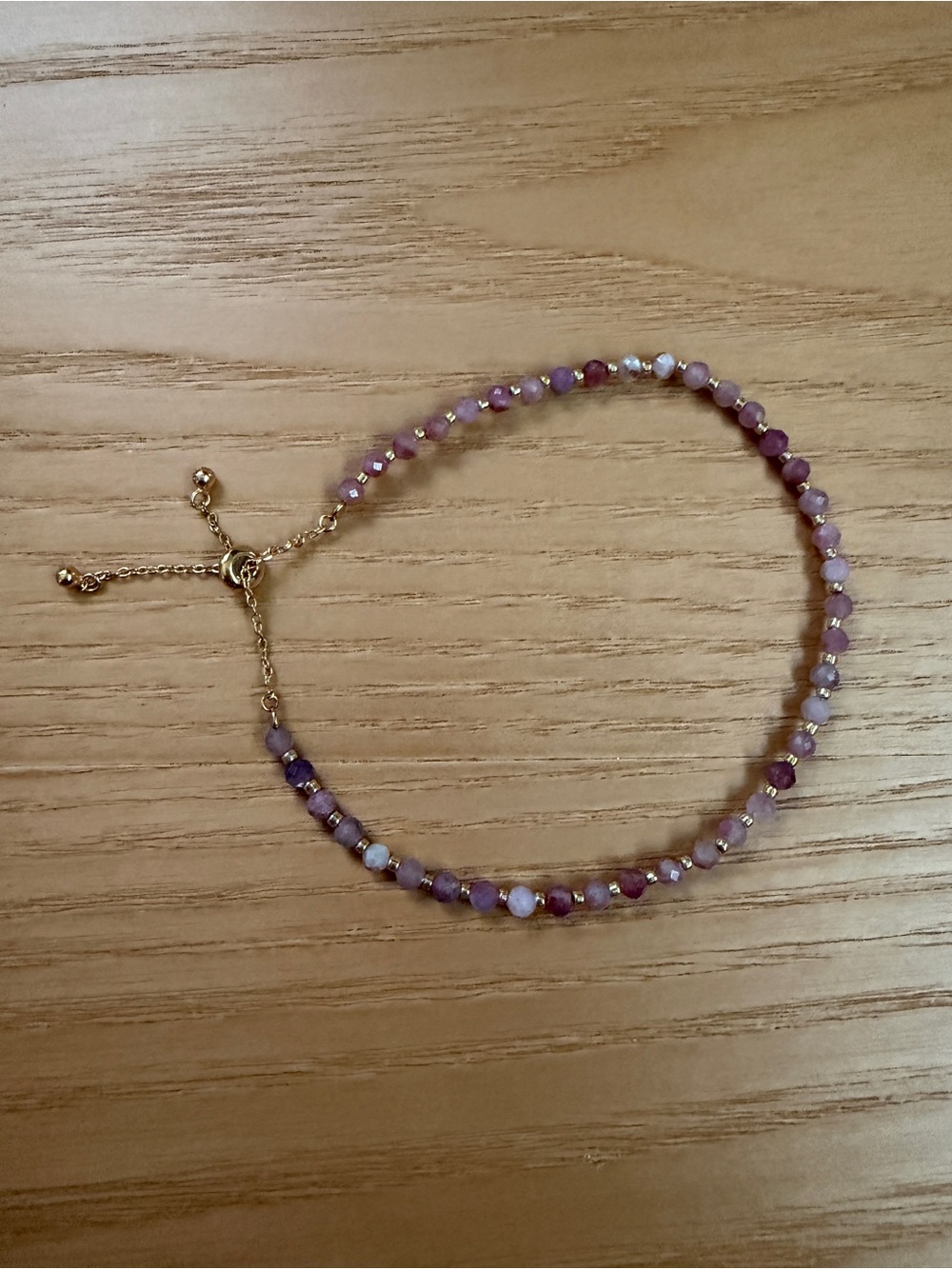 Pink Tourmaline Beaded Bracelet